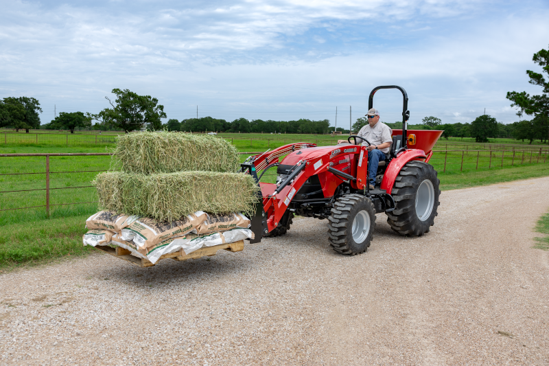 CASE IH tractor ready for livestock work