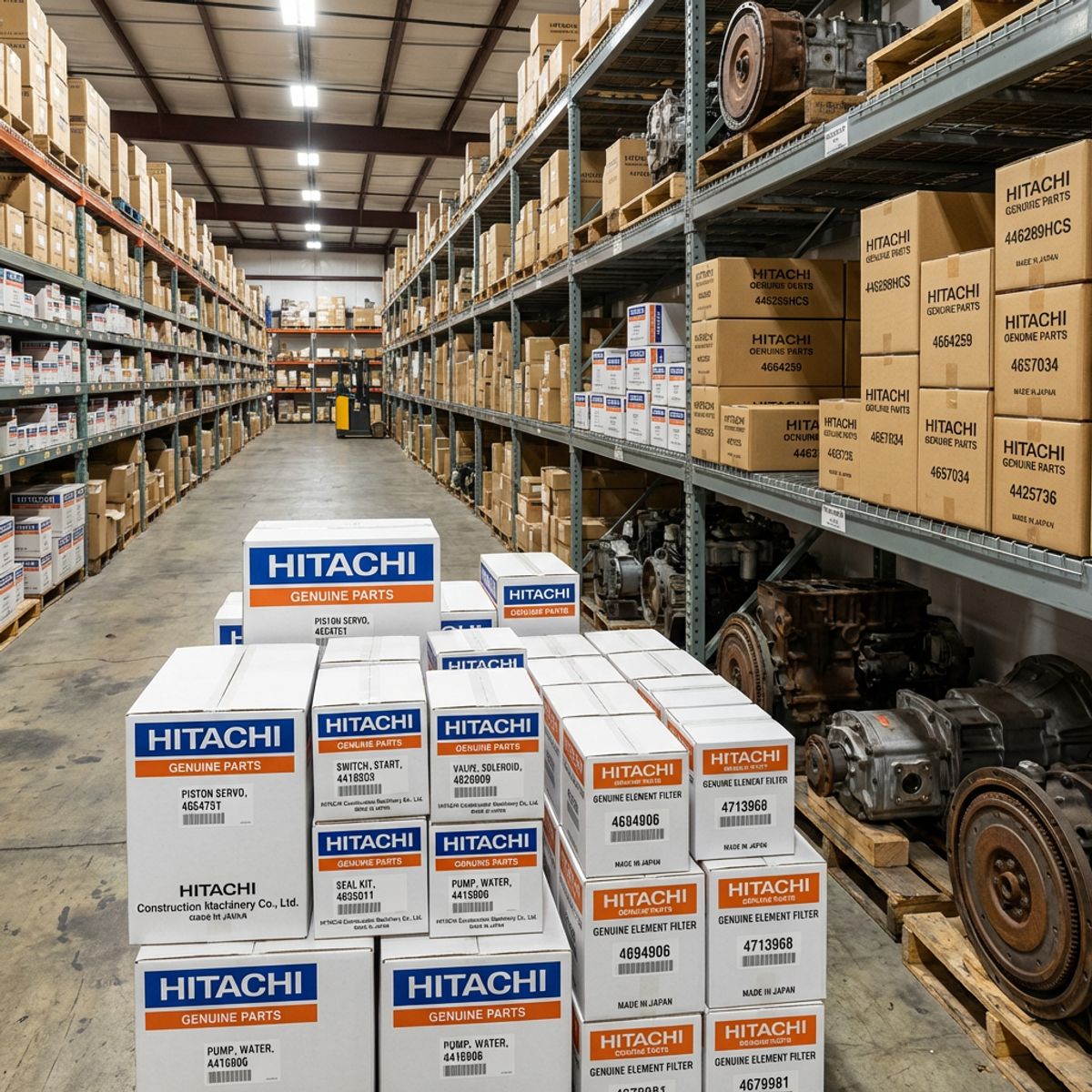 Genuine Hitachi parts and attachments